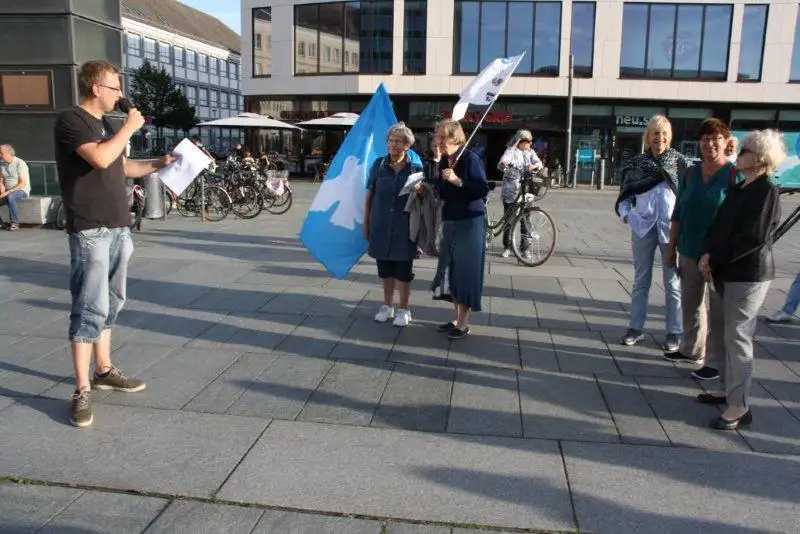 Montagsdemo am 29. Juli 2024 Neubrandeburg Marktplatz