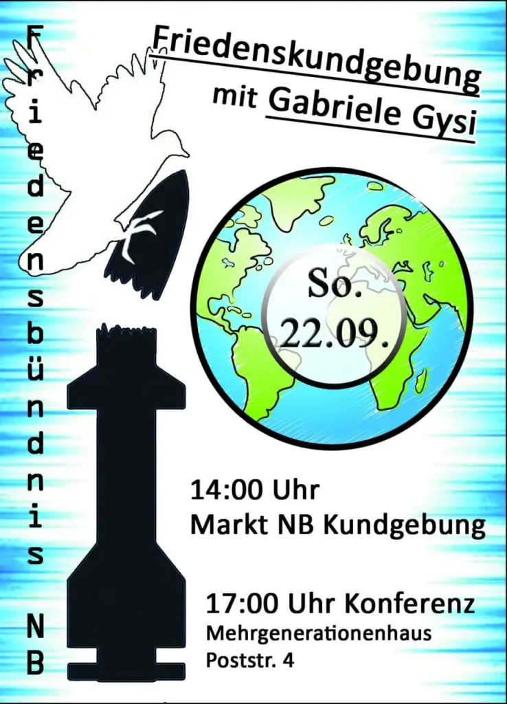 Friedensbündnis Neubrandenburg Demo 22.09.24